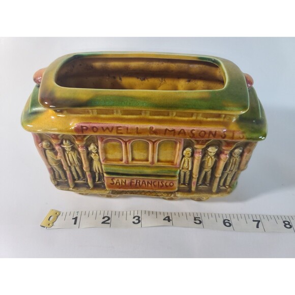 San Francisco Trolley Vintage Rare Planter or Napkin Holder One of A Kind VTG - Picture 10 of 10